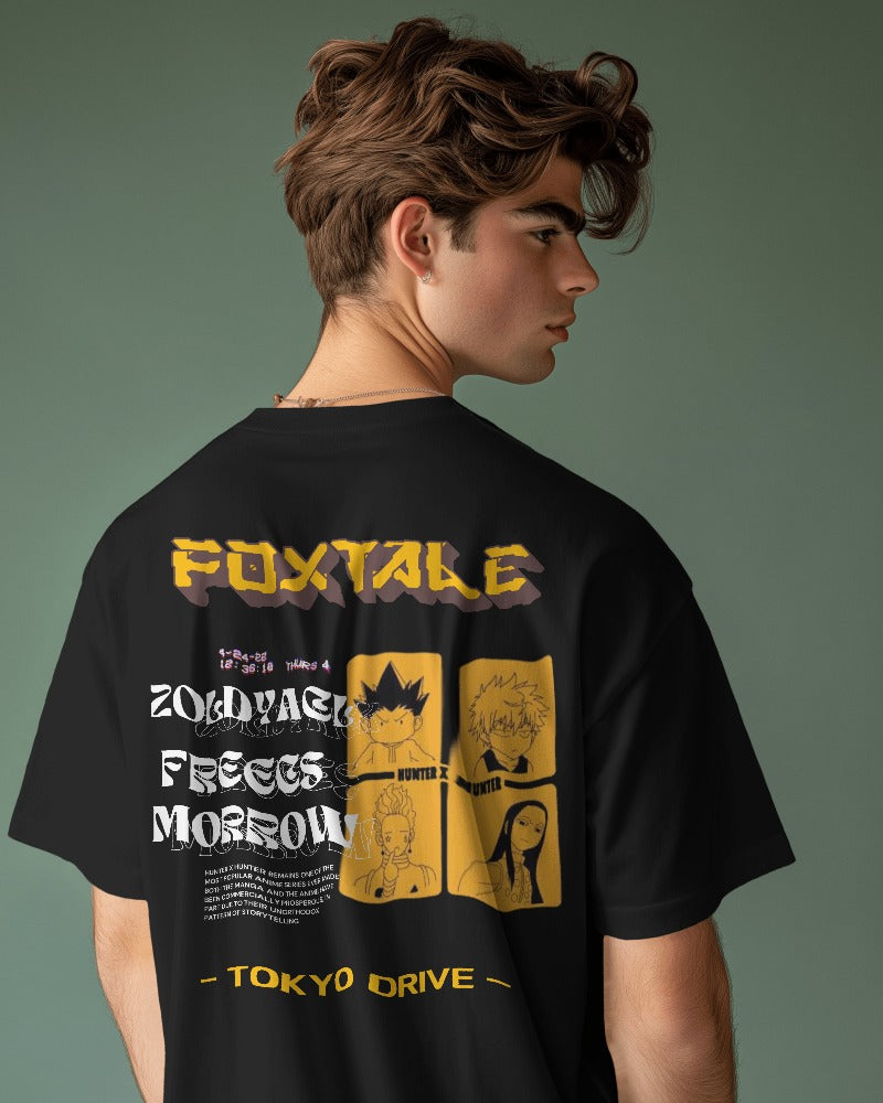 Hunter X Hunter Premium Black And Yellow Oversized T Shirt |HUNTER X HUNTER FOXTALE